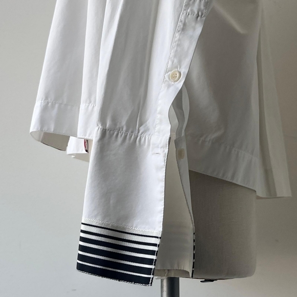 Diane von Furstberg mock collar white blouse SZ 10 - Picture 6 of 8